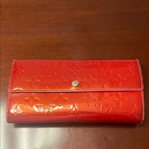 Louis Vuitton Red Vernis Long Wallet